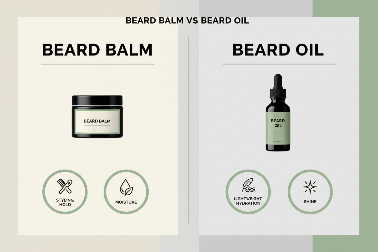 Beard balm vs beard oil comparison for professional grooming