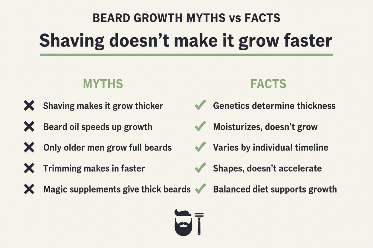 Beard Growth Myths vs Facts: What Really Works
