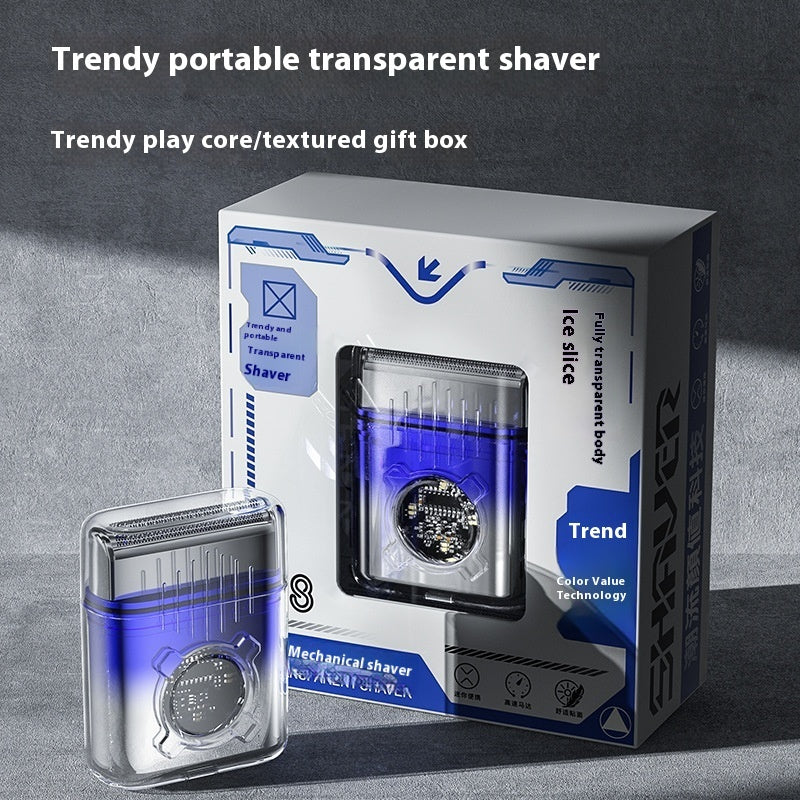 Men’s Portable Electric Shaver – Compact USB Rechargeable Razor for Travel & Precision Grooming