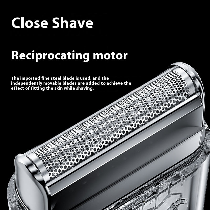 Men’s Portable Electric Shaver – Compact USB Rechargeable Razor for Travel & Precision Grooming