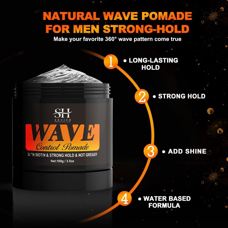Natural Wavy Hair Pomade – Strong Hold Frizz Control & Wave Enhancer