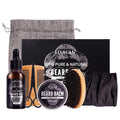 Men’s Beard Grooming Kit — Oil, Balm, Comb & Scissors