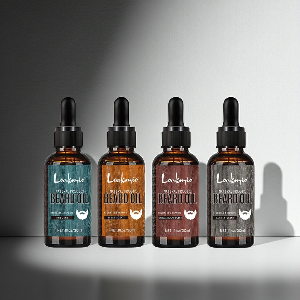 Beard Oil 4-Piece Set – Nourishing, Softening & Frizz-Control Conditioning Oils