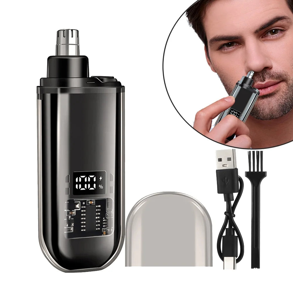 Men’s Nose & Ear Hair Trimmer – Safe High-Speed Precision Groomer