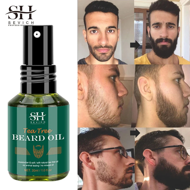 Tea Tree Beard Growth Oil — Thickening & Skin‑Clearing Treatment
