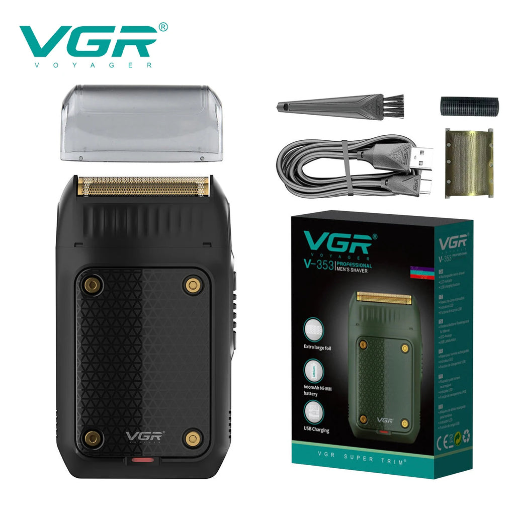 VGR V‑353 Professional Electric Shaver — Portable Rechargeable