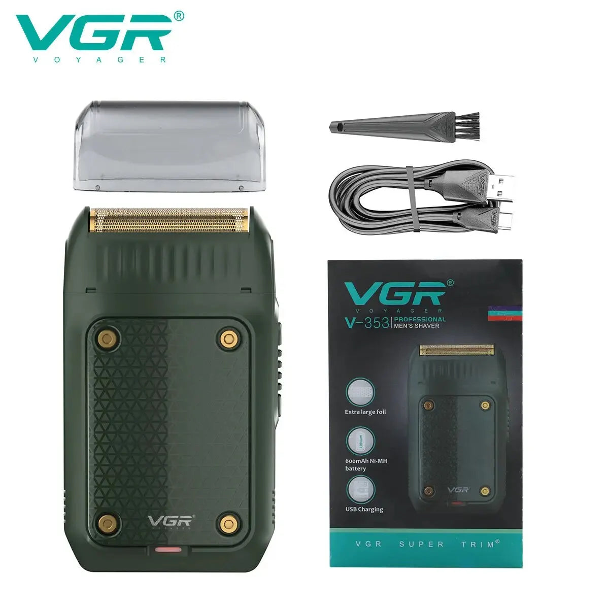 VGR V‑353 Professional Electric Shaver — Portable Rechargeable