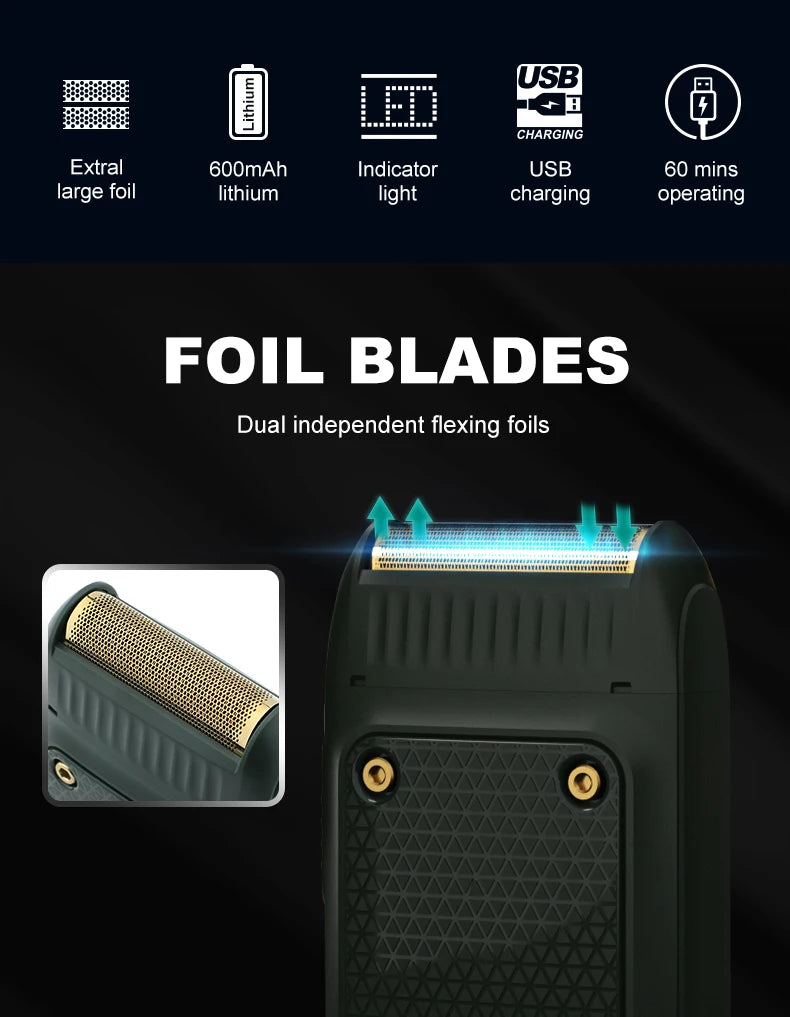 VGR V‑353 Professional Electric Shaver — Portable Rechargeable