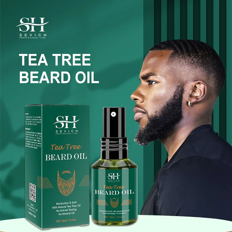 Tea Tree Beard Growth Oil — Thickening & Skin‑Clearing Treatment