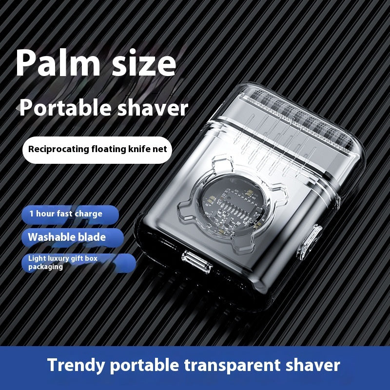 Men’s Portable Electric Shaver – Compact USB Rechargeable Razor for Travel & Precision Grooming