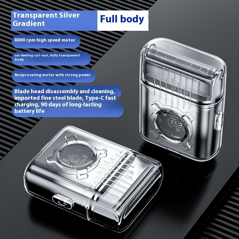 Men’s Portable Electric Shaver – Compact USB Rechargeable Razor for Travel & Precision Grooming