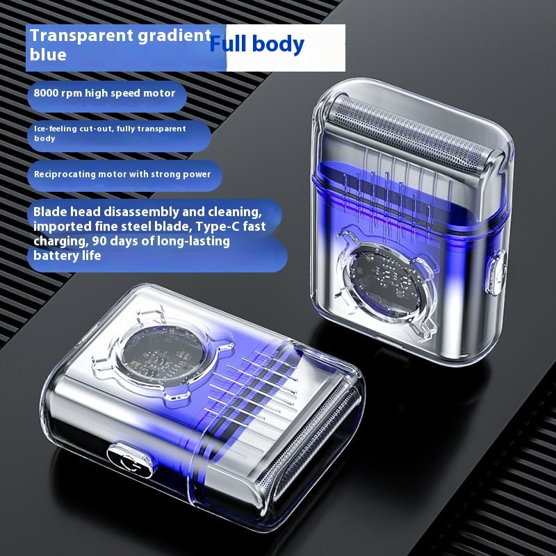 Men’s Portable Electric Shaver – Compact USB Rechargeable Razor for Travel & Precision Grooming