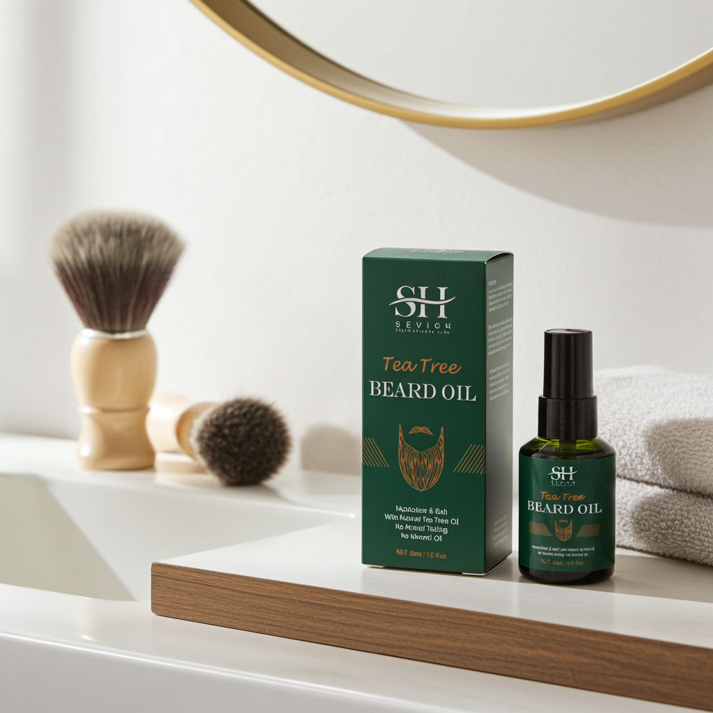 Tea Tree Beard Growth Oil – Fast Thickening Formula for Men