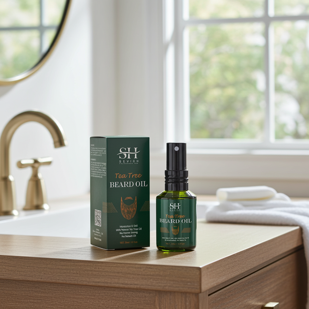 Tea Tree Beard Growth Oil – Fast Thickening Formula for Men
